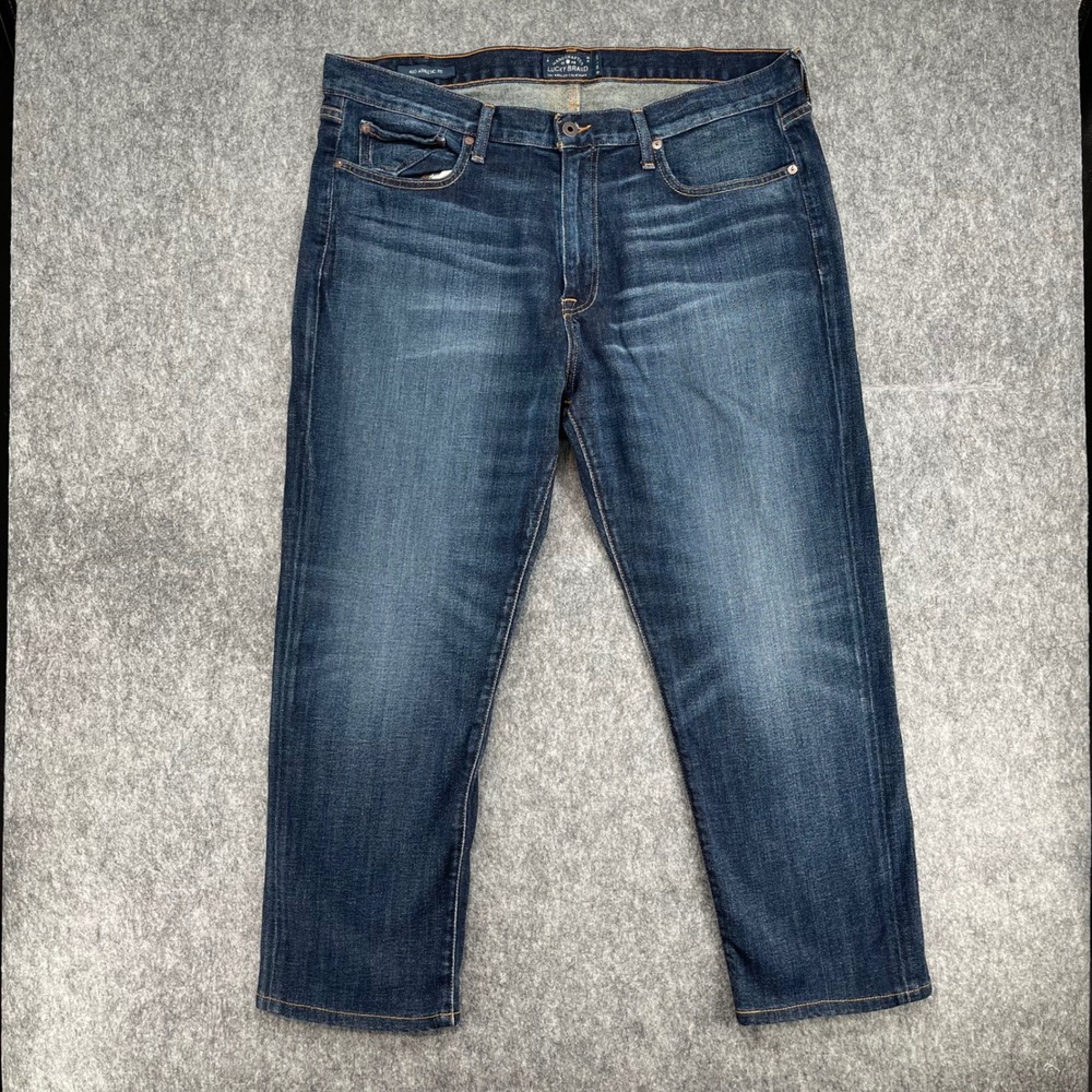 Lucky Brand Jeans Mens 38x24 Dark Wash Denim Jeans Blue